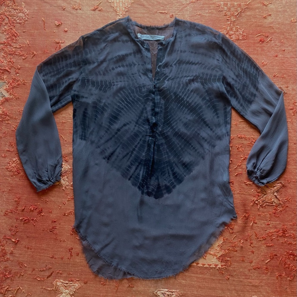 Raquel Allegra silk tie dyed tunic size M